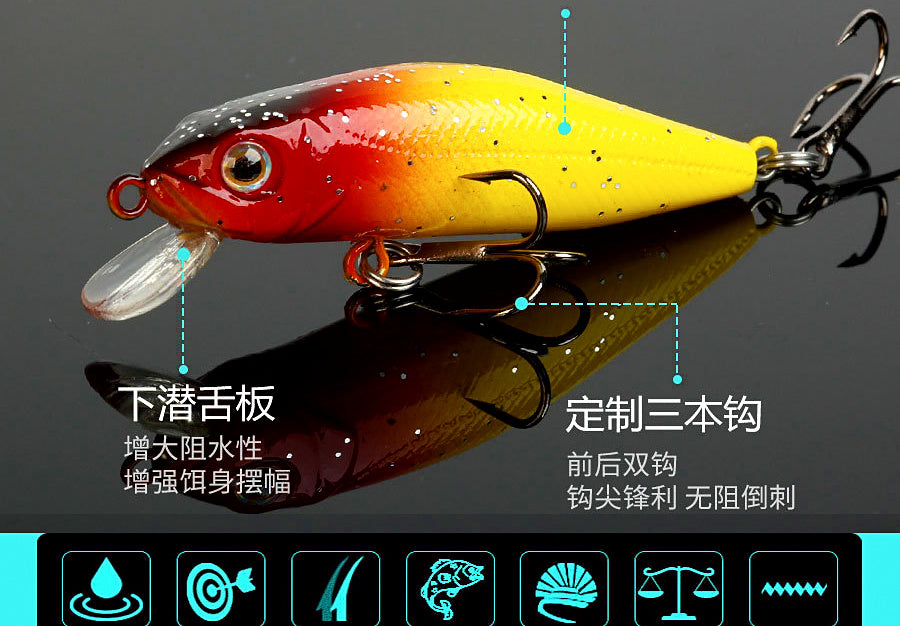 Slow Sinking Minnow Lure, 50 mm (2 in) 5 g (0.18 oz) – product photo