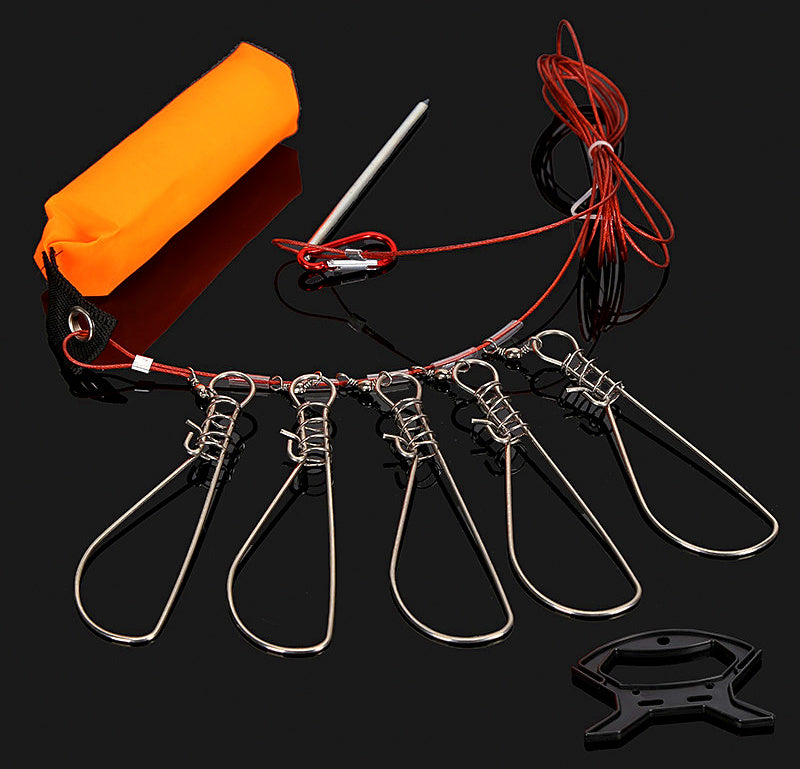 Stainless Steel Fish Stringer with Clips, 5 m or 10 m – product photo