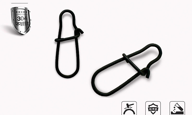 Carbon Black Reinforced Safety Pin Snaps, #000–#2, 50 Pack – product photo