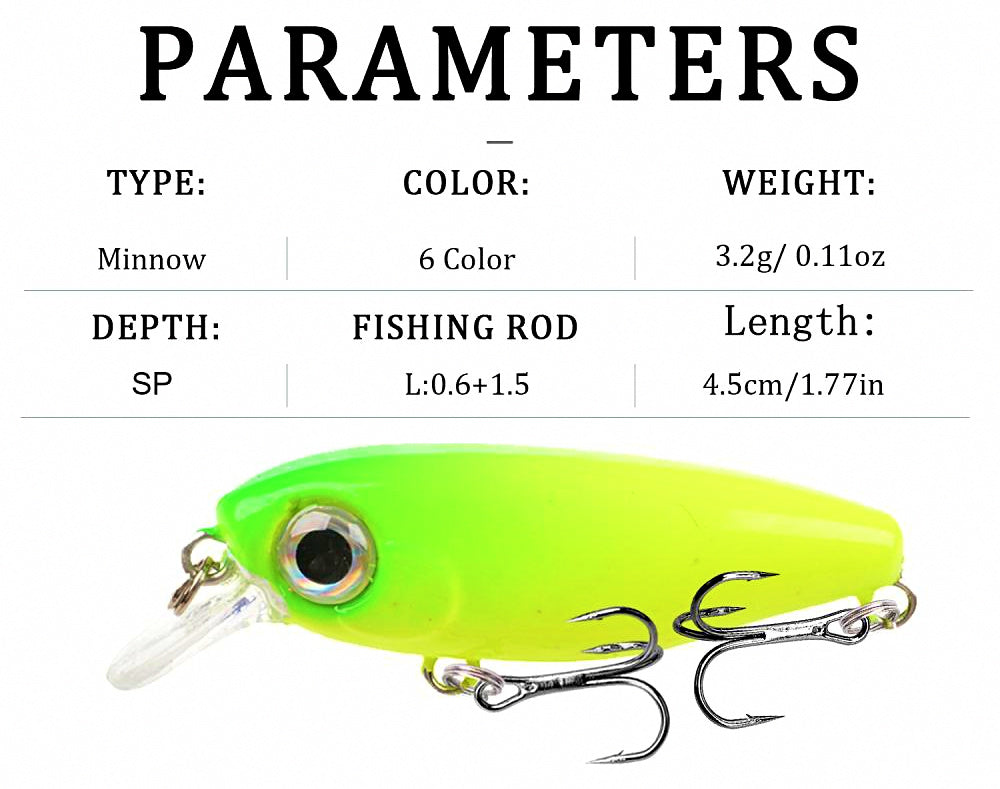 Suspending Mini Minnow Lure, 3.8 cm (1.5 in), 3.2 g (0.11 oz) – product photo