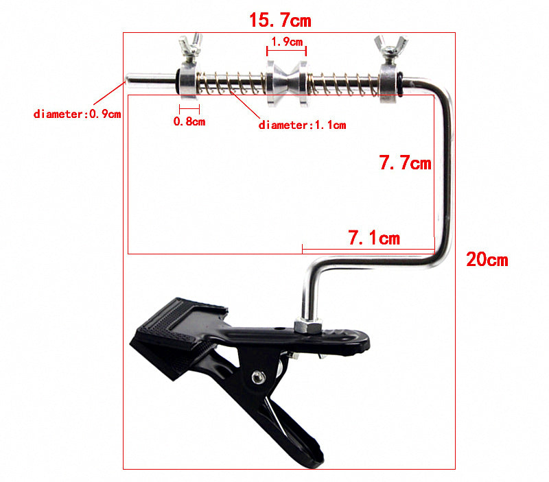 Clamp-On Fishing Line Spooler, Aluminum Alloy, Small – product photo