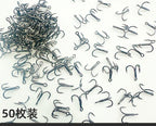 Black Treble Hooks, High-Carbon Steel, Sizes #4–#22 – product photo