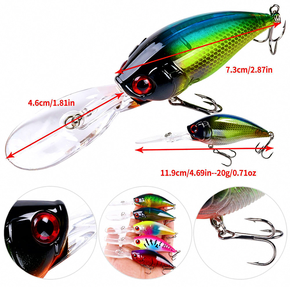 Long Lip Minnow Hard Bait, 12.5 cm, 20.5 g (0.72 oz) – product photo