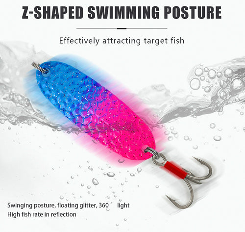 Metal Spoon Lure Set with Treble Hooks, 4-7 g (0.14-0.25 oz) – product photo