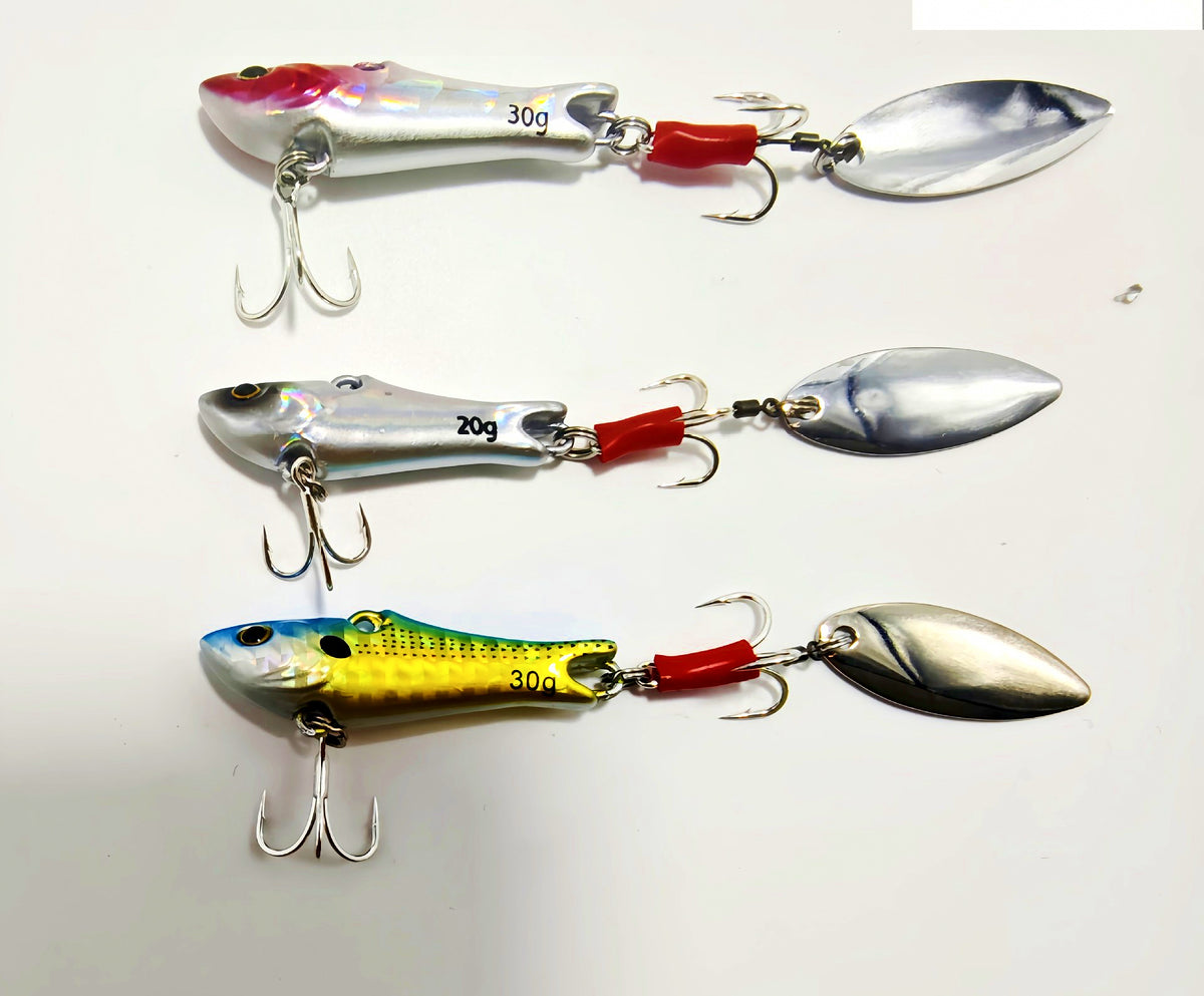 VIB Blade Spoon Lure, 20 g or 30 g, Reinforced Treble Hook – product photo