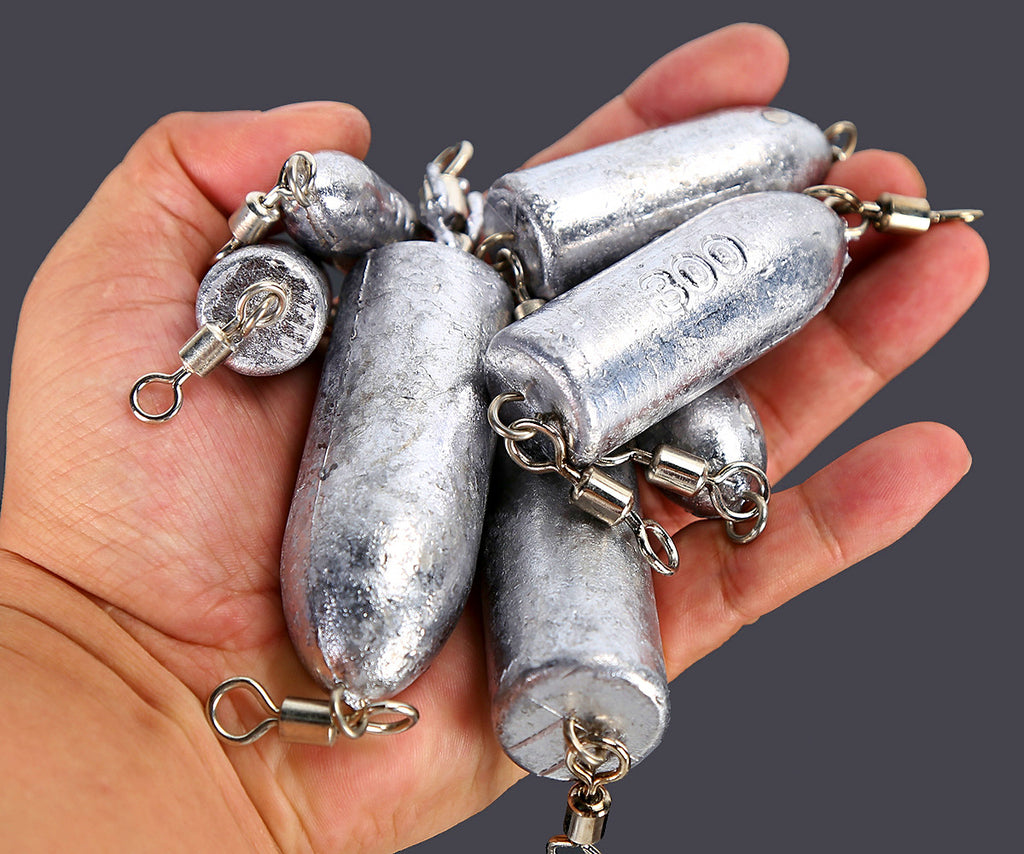 Bullet Lead Sinker with Double Swivels, 3.5–88 oz (100–2500 g) – product photo