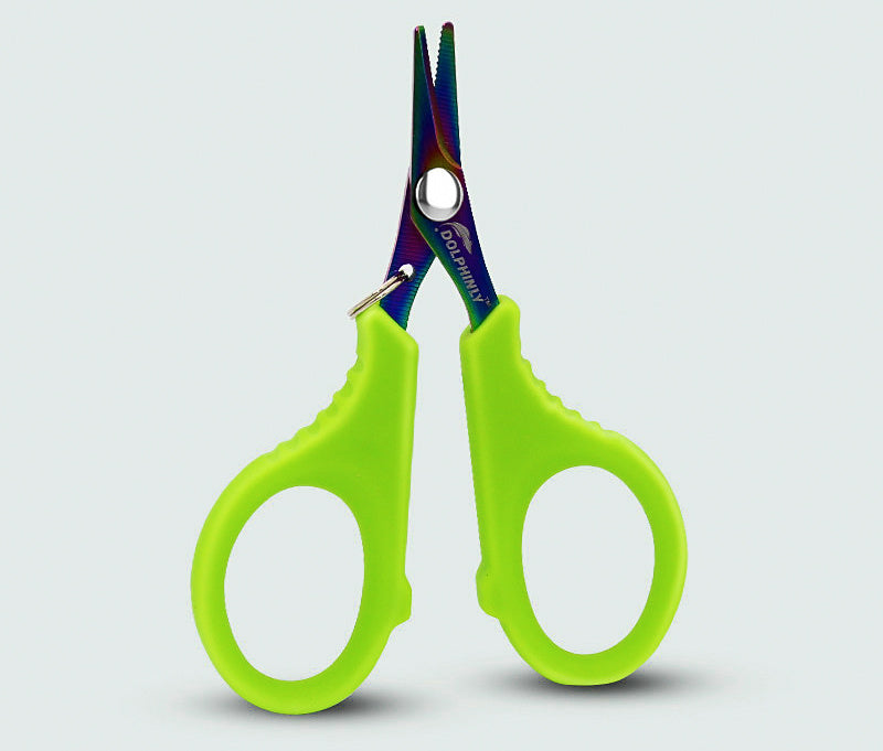 Braided Line Fishing Scissors, Titanium Black – product photo