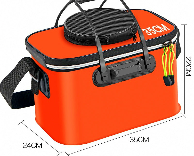 Folding EVA Fish Bucket with Skylight Lid, 30-80 cm – product photo