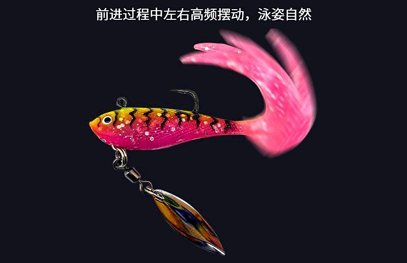 Weedless Lead Head Soft Bait with Spinner Blade, 7 g (0.25 oz) – product photo