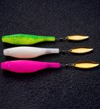 T-Tail Soft Swimbait with Lead Head Hook, 9 cm (3.5 in), 2 Pack – product photo