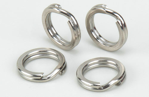 Stainless Steel Split Rings, Flattened Double Ring, Sizes 5#–13# – product photo