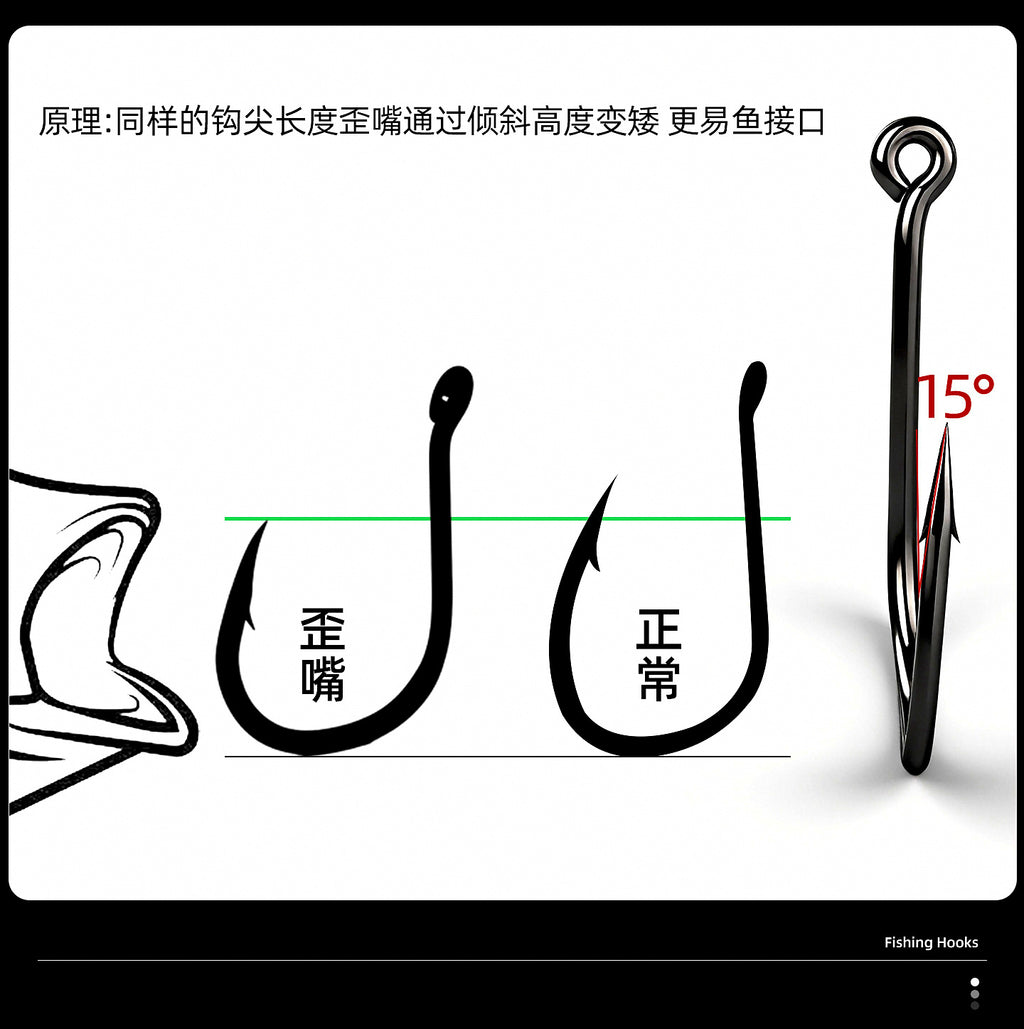 Iseama Tube-Eye Barbed Bait Hooks, Bent Point, Sizes 1–22 – product photo