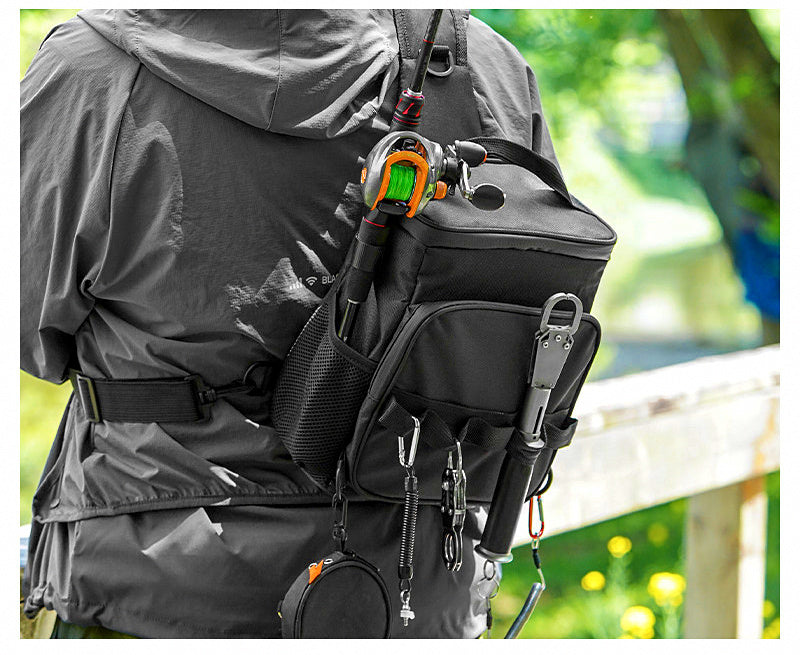 Lure Fishing Insulated Cooler Backpack with Rod Holder – product photo