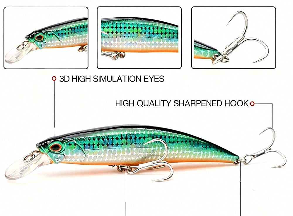 Sinking Minnow Hard Bait, 18 g & 28 g (0.6 & 1 oz) – product photo