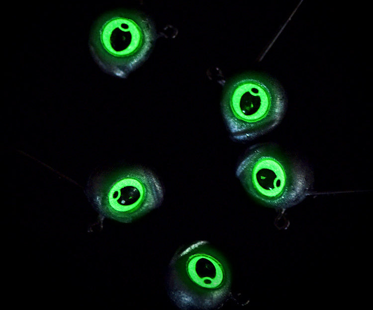 Glow Jig Head Hooks for Soft Plastics, 2.5–5.0 g (0.09–0.18 oz) – product photo