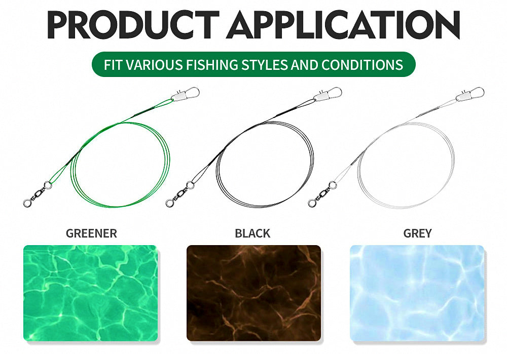 Soft Steel Wire Bite Leaders, 10-Pack, Saltwater – product photo
