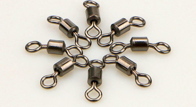 Barrel-Style Figure 8 Swivels, Nickel-Plated Brass, Sizes 12–2/0 – product photo