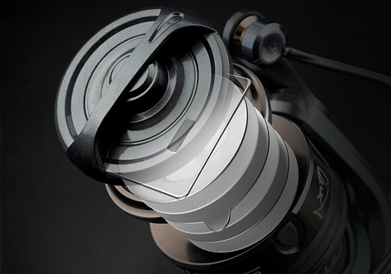 HJ Metal Spinning Reel, Gunmetal Black, Sizes 500-7000 – product photo