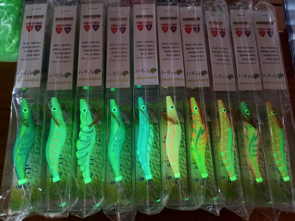 Glow Shrimp Squid Jig with Rattle, 12.5–20 g (0.4–0.7 oz) – product photo