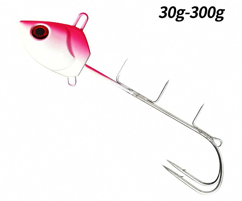 Pink Lead Head Jig with Double Hooks, 30–300 g (1–10.6 oz) – product photo