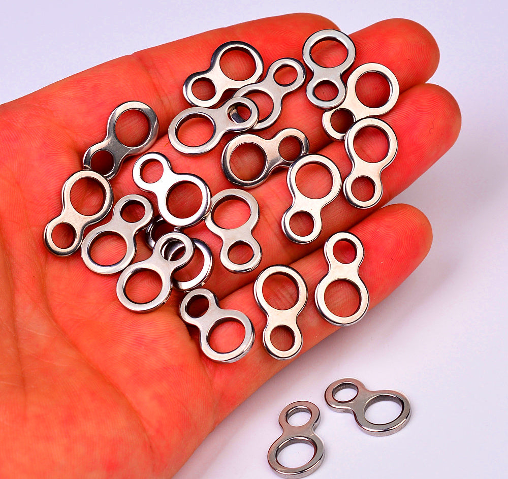 Stainless Steel Crimp Rings, Silver, 20-Pack (Sizes 1#-3#) – product photo