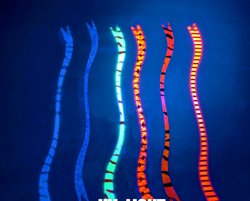 Silicone Jig Skirts, Split Tail, UV Printed, 3-Pack – product photo