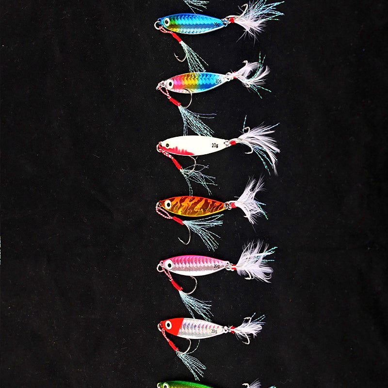 Casting Metal Jig with Feather Hook, 7–30 g (0.25–1.06 oz) – product photo