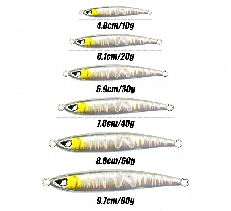 Sardine Metal Jig, 10–80 g (0.4–2.8 oz), Hooked or Bare – product photo