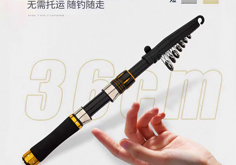 Telescopic Lure Rod & Reel Combo, 5-Piece, 1.6–2.1 m (5.2–6.9 ft) – product photo