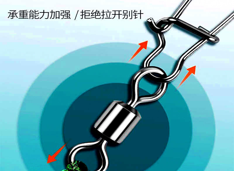 Fishing Snap Connectors, Pin Snap with Figure-8 Ring – product photo