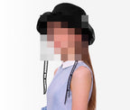 Women's Wide Brim Bucket Sun Hat, Silk, Black, 4.3 in Brim – product photo
