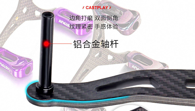 Baitcasting Reel, Carbon Fiber, 6 Bearings, Three-Arm Handle – product photo