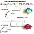 Glow Barbed Double Hooks for Boat Fishing, Sizes 4-15 – product photo