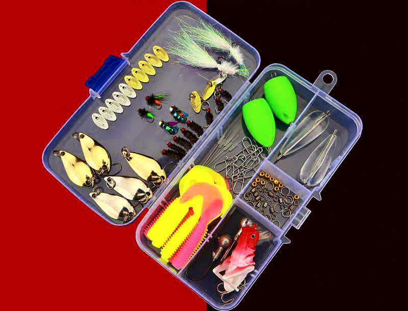 Beginner Lure Fishing Kit, Assorted Hard & Soft Baits, 55–93 pc – product photo