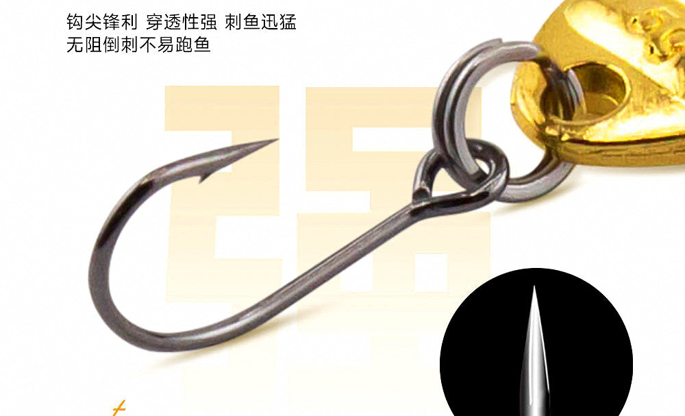 Micro Spoon Lure, Single Hook, 1.5–7 g (0.05–0.25 oz) – product photo