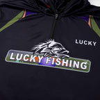 Black Sun Protection Fishing Shirt with Face Cover – product photo