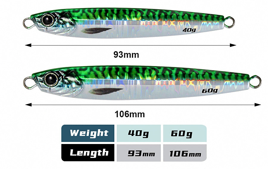 Fast Casting Metal Jig, 40 & 60 g (1.4 & 2.1 oz) – product photo