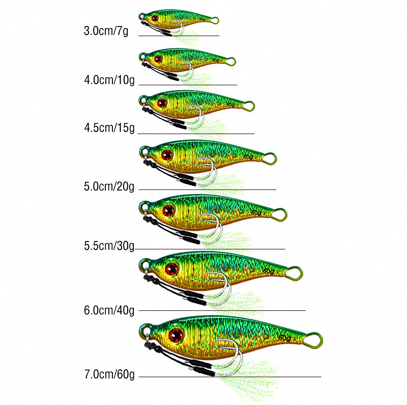 Metal Casting Jig, Glow Options, 7–60 g (0.25–2.12 oz) – product photo