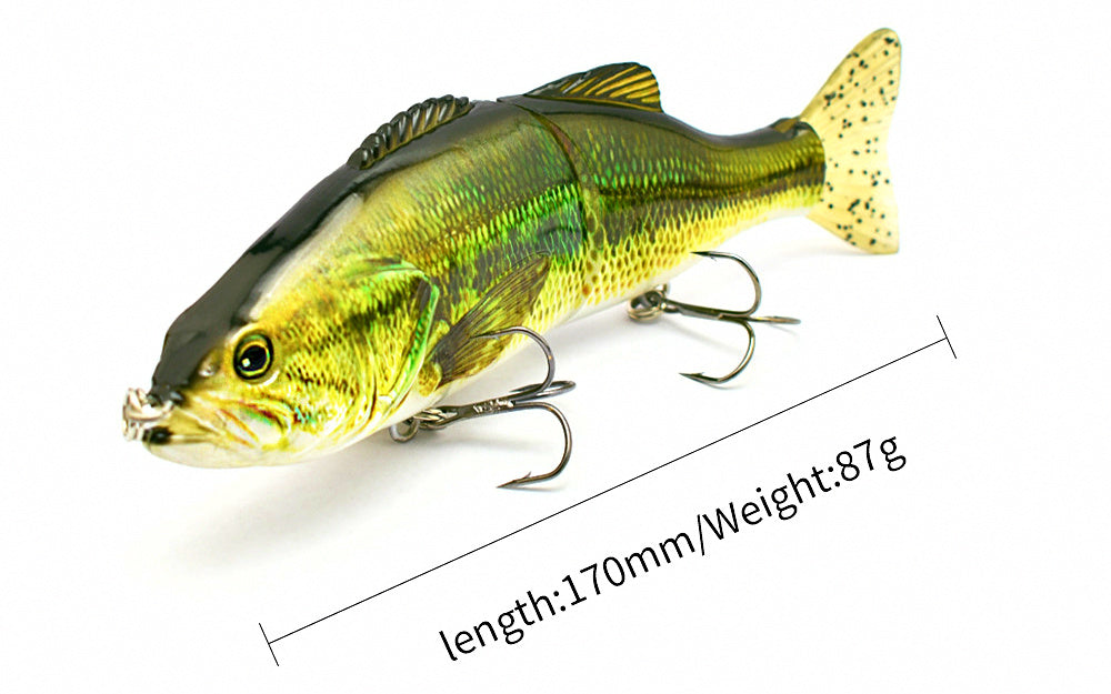 Multi-Jointed Swimbait Lure, S-Shape Swim Action – product photo