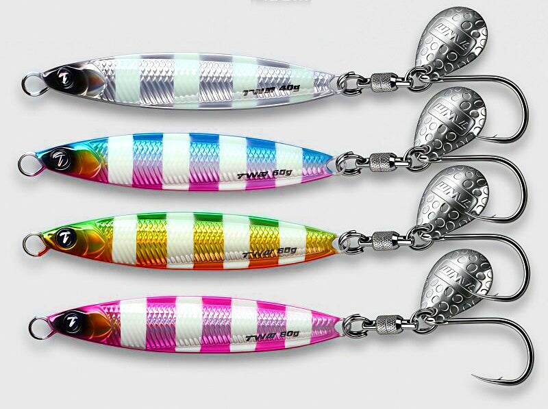 Glow Stripe Single Hook Metal Jig, 40–80 g (1.4–2.8 oz) – product photo