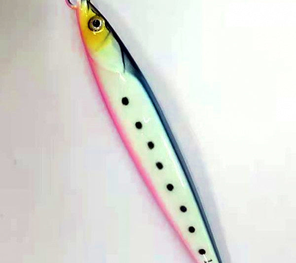 Slow Pitch Jig, 200 g (7.1 oz), Glow Red Head or Yellow-Green Back – product photo