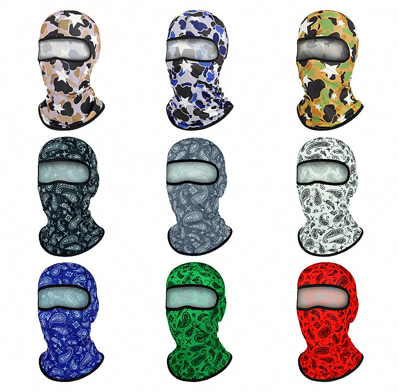 Sun Face Mask Gaiter, Quick-Dry Camo Headwear, One Size