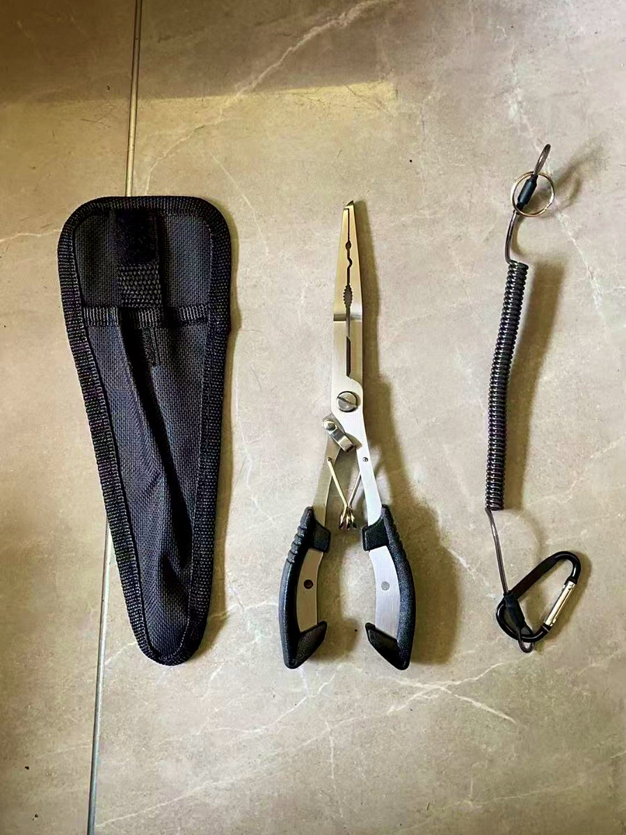 Stainless Steel Fishing Pliers Set, Split Ring & Fish Gripper – product photo