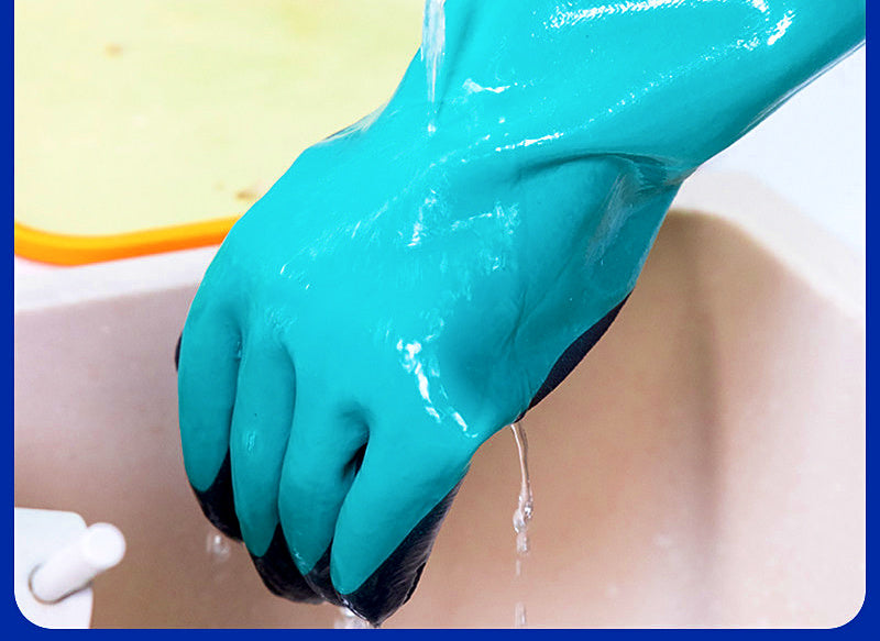Waterproof Fish Cleaning Gloves, Extra Long Rubber, 30–35 cm – product photo