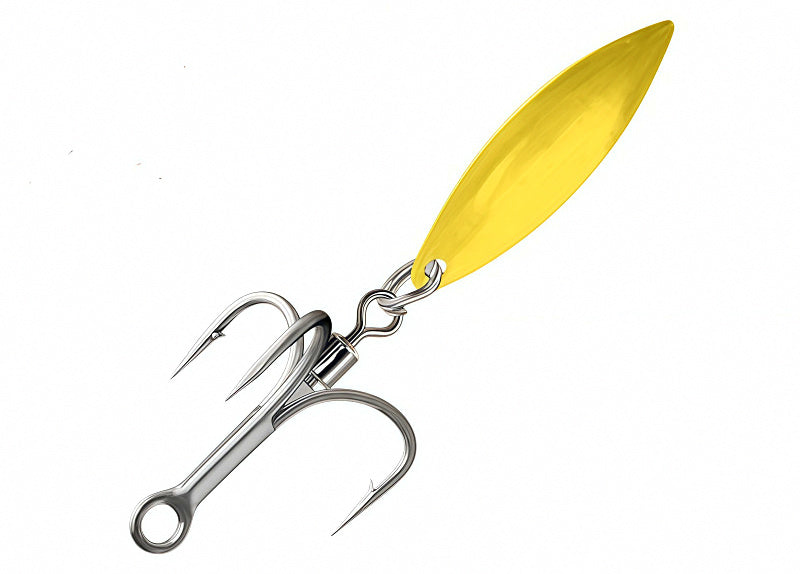 Willow Blade Spinner Treble Hooks with Swivel, #8–#2 – product photo
