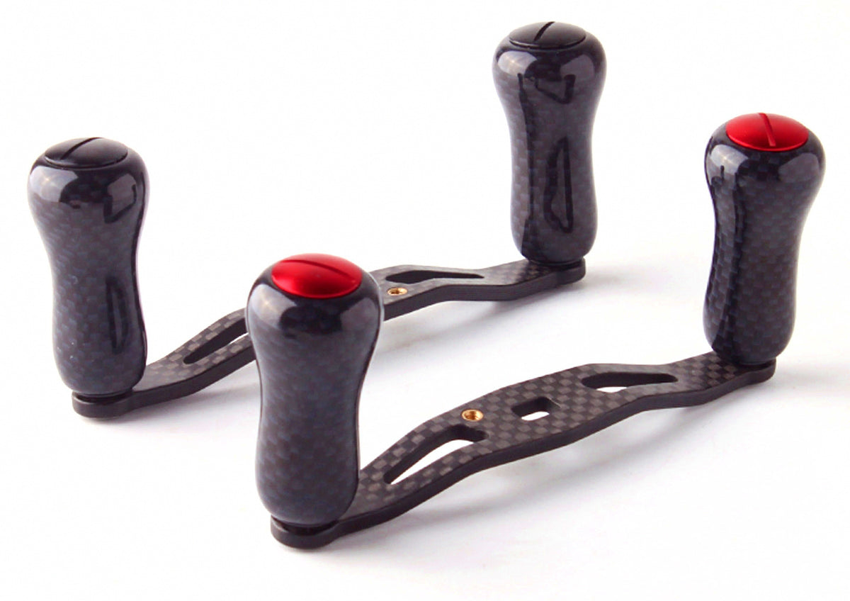 Carbon Fiber Baitcasting Reel Handle, Double Gourd Knobs – product photo