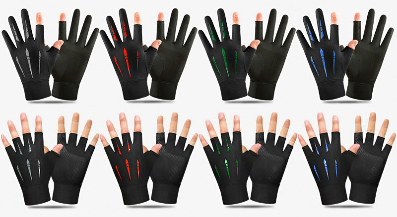 Men's Ice Silk Breathable Fishing & Cycling Gloves – product photo