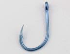Extra Strong Blue Barbed Saltwater Hooks, 10 Pack, 1 to 16/0 – product photo