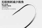Offset Worm Hooks, Barbed, High Carbon Steel, 15 Pack – product photo