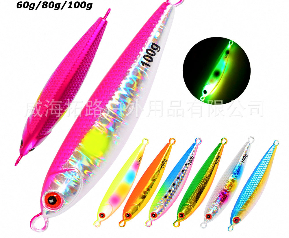 UV Glow Fast-Sinking Metal Jig, 60–100 g (2.1–3.5 oz) – product photo